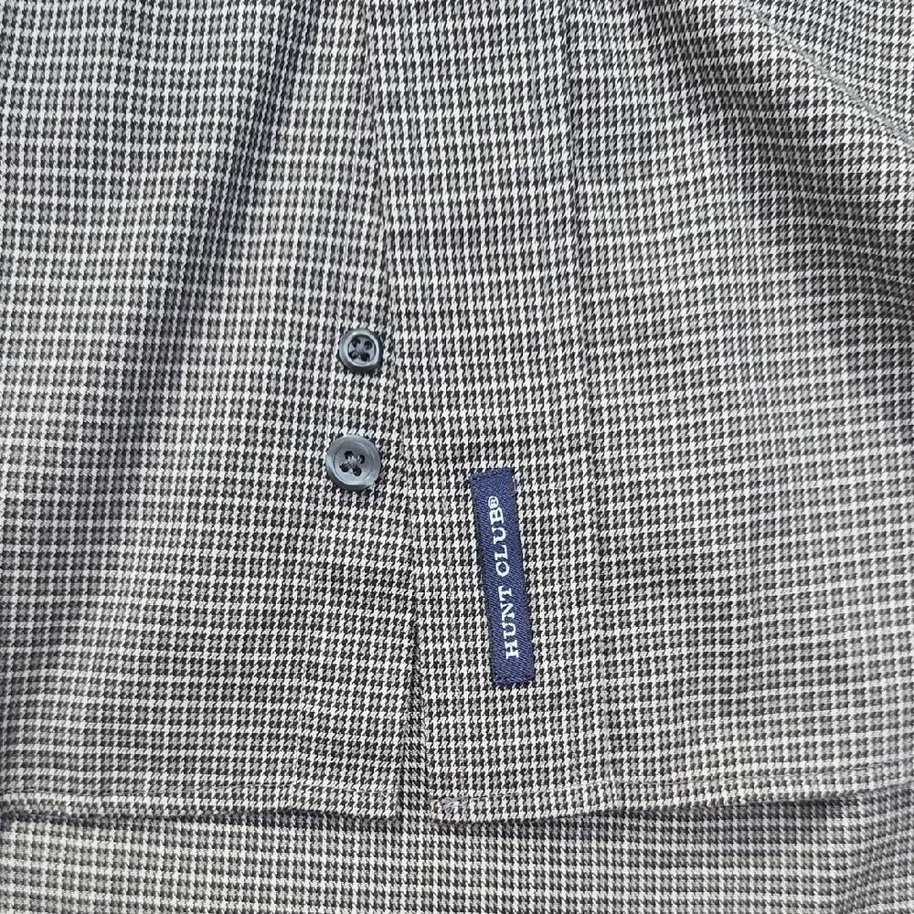 Hunt Club Men's Gray Black Checkered Dress Shirt 3XLT - Picture 5 of 7